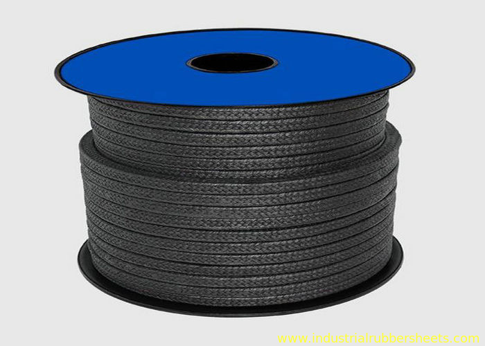 Black PTFE PTFE Packing For Sealing Material / Graphite Gland Packing Rope