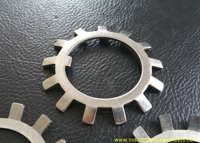SS304 SS316 MS Steel Lock Washer With External Teeth Serrated , Natural Color