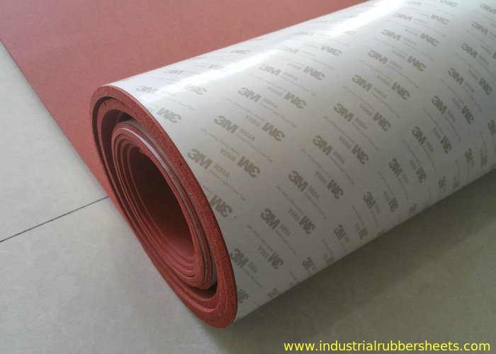 High Temperature Resistant Red Silicone Rubber Sheet with Backing 3m