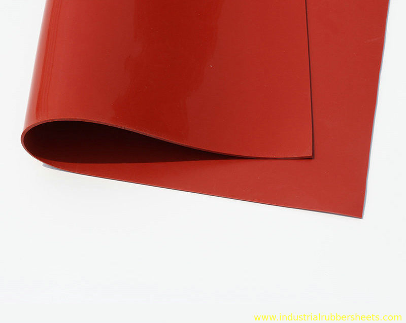 1.25g/Cm3 Density Red Silicone Sheet / Waterproof Rubber Sheet 7.5Mpa
