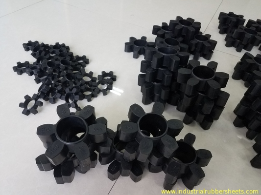 8 - 55Mpa Tensile Strength Polyurethane Coupling , HRC PU Coupling,Black Color