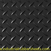 Black Industrial Checker Rubber Sheet , Round Button Diamond Rubber Sheet