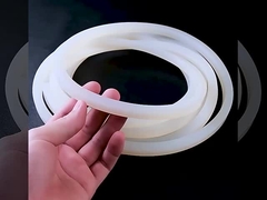 Red Translucent Silicone Extrusion , Silicone Profile For Sealing