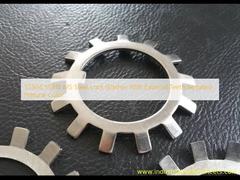 SS304 SS316 MS Steel Lock Washer With External Teeth Serrated , Natural Color
