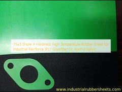 75±5 Shore A Hardness High Temperature Rubber Sheet for Industrial Reinforce 1PLY Glassfiber Or Aramid Fabric