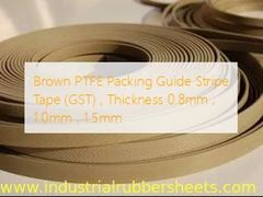 Brown PTFE Packing Guide Stripe Tape (GST) , Thickness 0.8mm , 1.0mm , 1.5mm