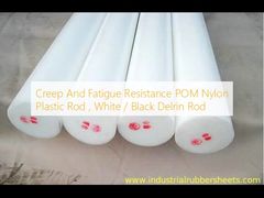 Creep And Fatigue Resistance POM Nylon Plastic Rod , White / Black Delrin Rod