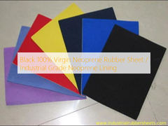 Black 100% Virgin Neoprene Rubber Sheet / Industrial Grade Neoprene Lining