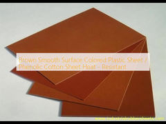 Brown Smooth Surface Colored Plastic Sheet / Phenolic Cotton Sheet  Heat - Resistant