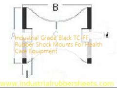 Industrial Grade Black TC-FF Rubber Shock Mounts For Health Care Equipment