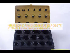 NBR Rubber O Ring Kit ISO3601 AS568A DIN3771 JIS B2401 Standard,Yellow and Red Color