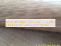 Brown Ptfe Coated Glass Cloth / PTFE Coated Fiberglass Cloth 0.08-0.35mm Thickness