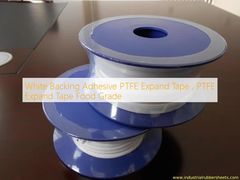 White Backing Adhesive PTFE Expand Tape , PTFE Expand Tape Food Grade