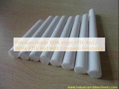 Premium Grade 100% Virgin PTFE Rod / White PTFE Rod With Corrosion Resistance