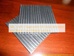 SBR + NR + Rapeseed Oil Shock Absorber Mat Black Color Ribbed Surface