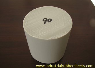 White PP Nylon Threaded Rod For Industrial Seal , Solid Round Plastic Rods