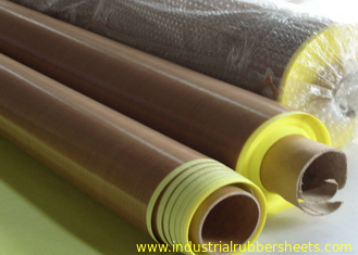 Anti -  aging Adhesive + Paper PTFE Coated Fiberglass Fabric  Smooth Surface