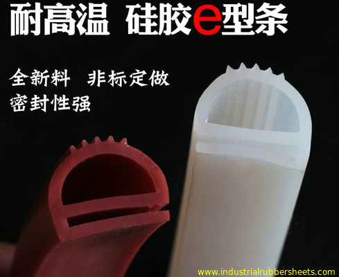 Red Translucent Silicone Extrusion , Silicone Profile , Silicone Rubber Seal For Sealing