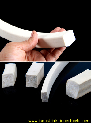Custom Size Silicone Sponge Stripe White Red Color Close Cell Silicone Foam Stripe for Door Seal with Smooth Surface
