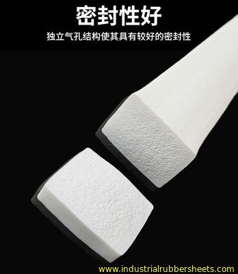 Custom Size Silicone Sponge Stripe White Red Color Close Cell Silicone Foam Stripe for Door Seal with Smooth Surface