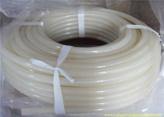 Food Grade Transparent Silicone Tube / Silicone Hose Reinforce With Polyester Material