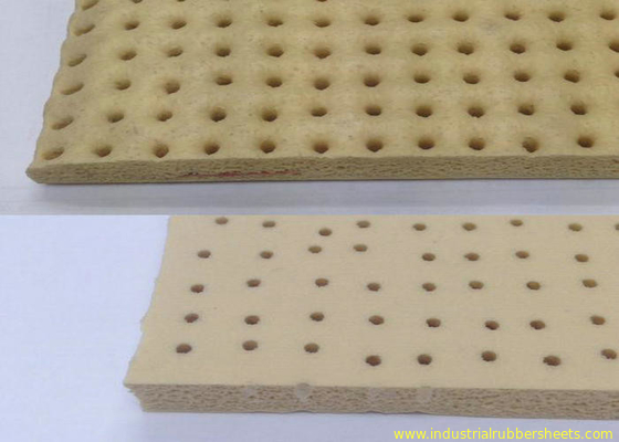 Beige / Red / Grey Perforated Silicone Foam Rubber Sheet , Silicone Sponge Rubber Sheet Size 10mm X 0.9m X 1.8m