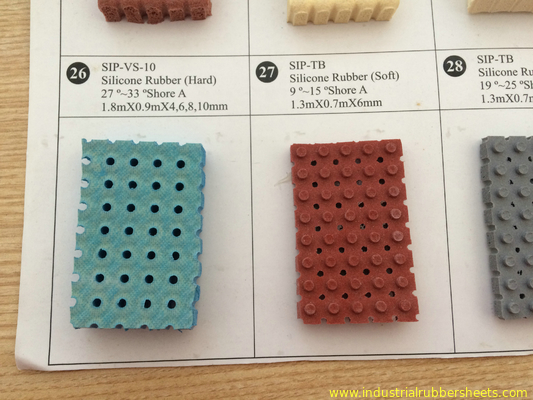 Beige / Red / Grey Perforated Silicone Foam Rubber Sheet , Silicone Sponge Rubber Sheet Size 10mm X 0.9m X 1.8m