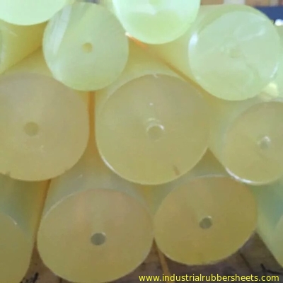 Yellow Polyurethane Or Nylon Plastic Rod , 300 - 500mm Length PU Bar