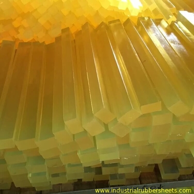 Yellow Polyurethane Or Nylon Plastic Rod , 300 - 500mm Length PU Bar