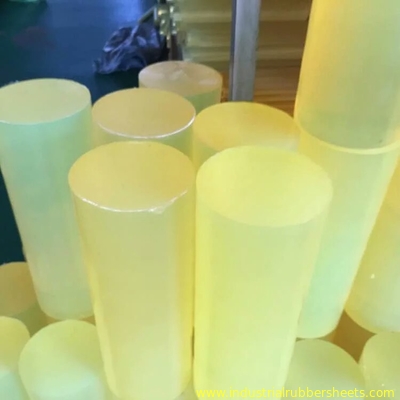 Yellow Polyurethane Or Nylon Plastic Rod , 300 - 500mm Length PU Bar