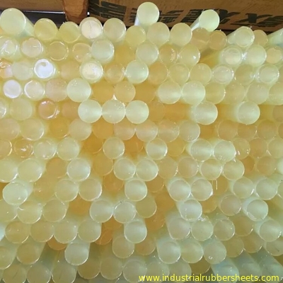 Yellow Polyurethane Or Nylon Plastic Rod , 300 - 500mm Length PU Bar