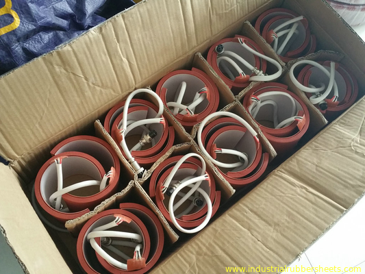 Red Color Close Cell Silicone Heater Pad , Waterproof Non-Toxic Silicone Mug With High Quality,220-240V