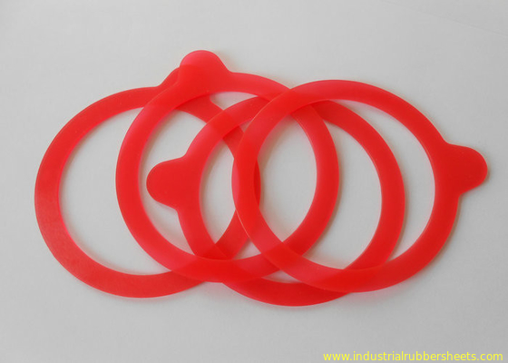 Dark Red O Ring Washer , Silicone Rubber Washers Good Aging Resistance
