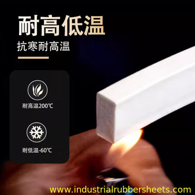 UL 94 V-0 Flame Resistant Silicone Sponge Stripe with Closed Cell Structure and High Temperature Resistance