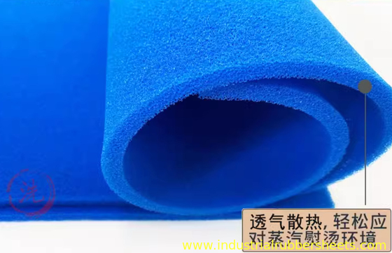 Good Resilience Smooth Open Cell Silicone Foam Rubber Sheet , Silicone Sponge Rubber Sheet In Blue , Red Color