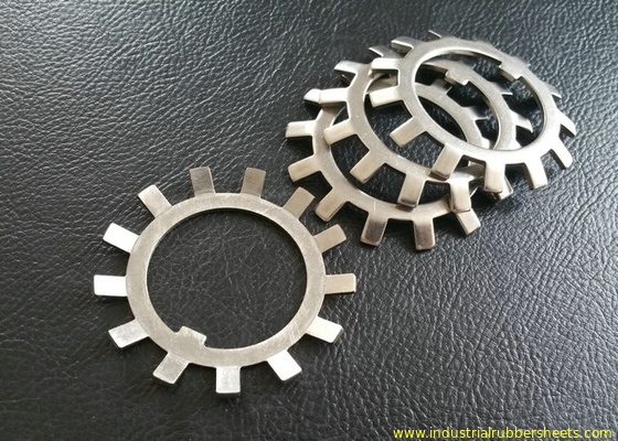 SS304 , SS316 Steel Lock Washer With External Teeth Serrated Natural Color