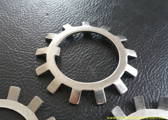 SS304 , SS316 Steel Lock Washer With External Teeth Serrated Natural Color