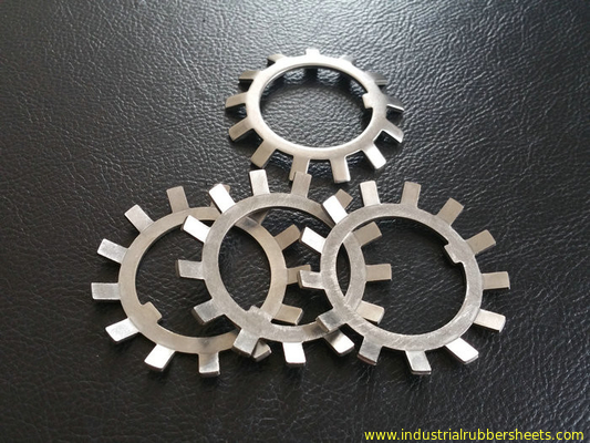 SS304 , SS316 Steel Lock Washer With External Teeth Serrated Natural Color
