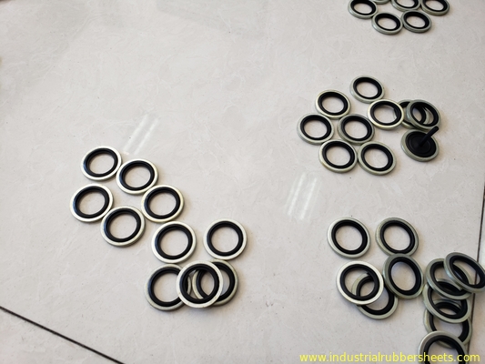 Black Color Industrial Rubber Sheet Bonded Dowty Bsp Seal Standard Size
