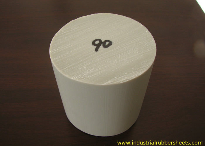 White PP Nylon Threaded Rod For Industrial Seal , Solid Round Plastic Rods