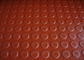 Red Industrial Rubber Sheet Top Round Button , Bottom Impression Fabric Non Slip