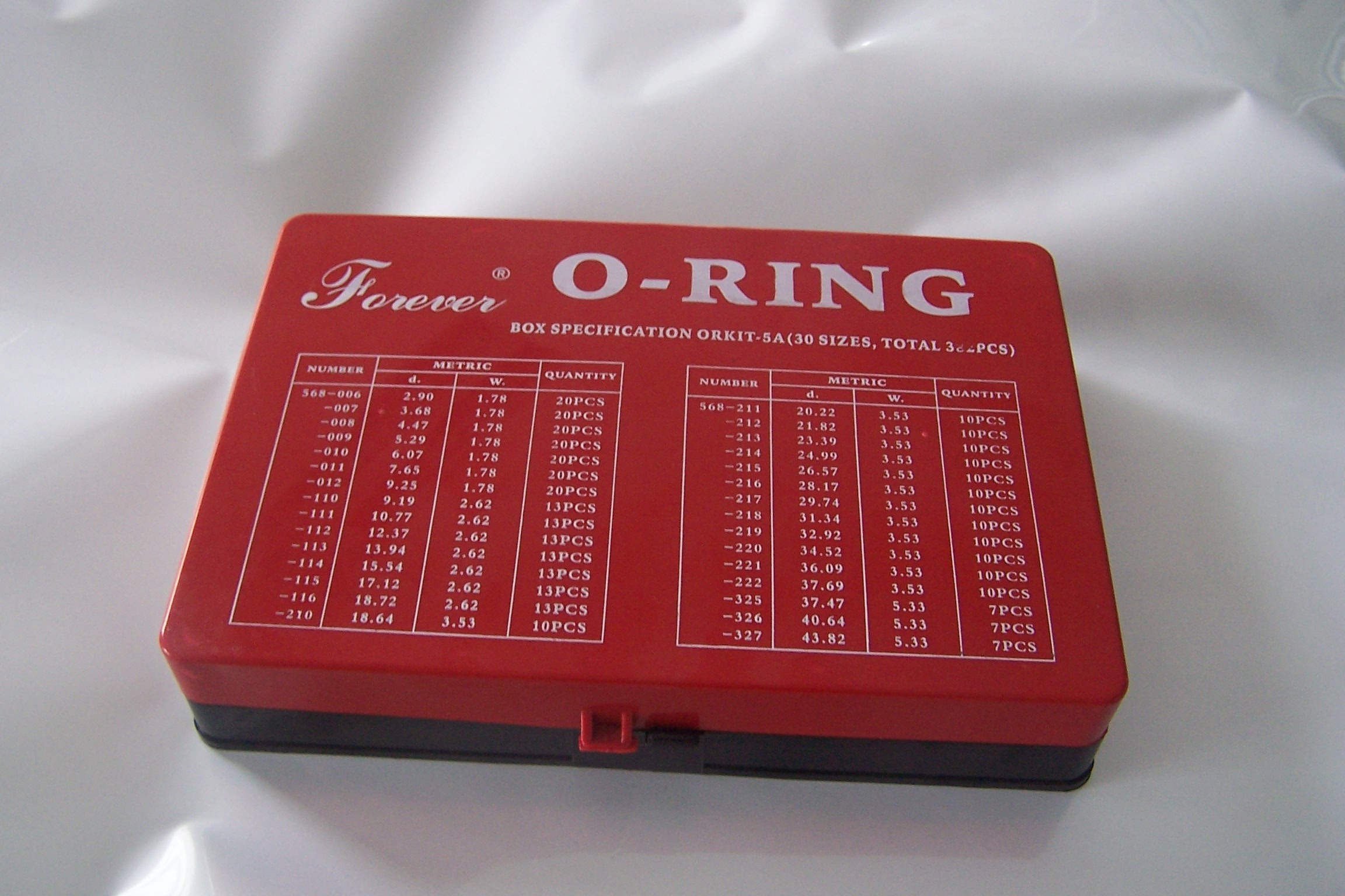 NBR Rubber O Ring Kit ISO3601 AS568A DIN3771 JIS B2401 Standard,Yellow and Red Color