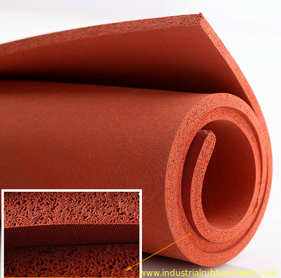 OEM 100psi Closed Cell Silicone Foam Sheet Double Impression Fabric