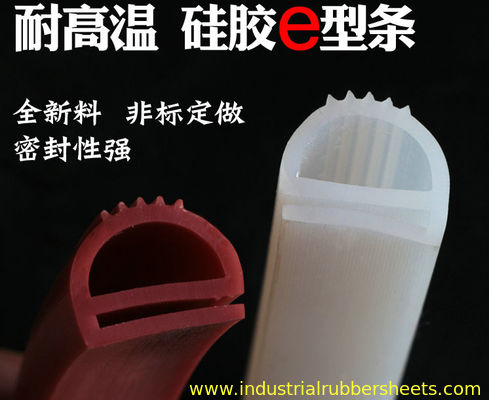 Red Translucent Food Grade Silicone Profile and Extrusion with Platinum Cured UV Resistance for Industrial Sealing