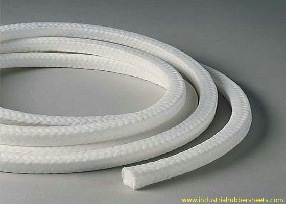 White Lattice Braided PTFE Packing , PTFE Packing With Oil Or Without Oil