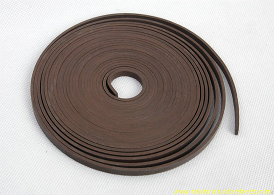 Brown PTFE Guide Stripe Tape (GST) with 60%PTFE + 40%bronze for High Temperature -60°C to +260°C and Low Friction Coefficient<0.04