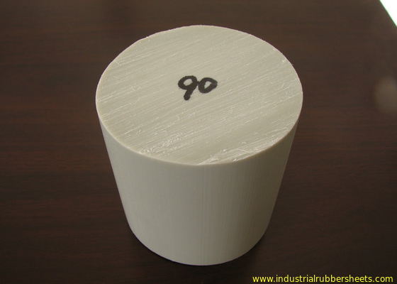 White PP Nylon Threaded Rod For Industrial Seal , Solid Round Plastic Rods