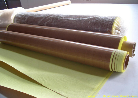 Anti -  aging Adhesive + Paper PTFE Coated Fiberglass Fabric  Smooth Surface