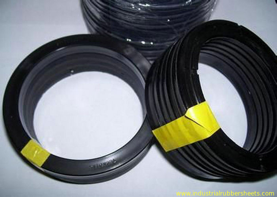 Black NBR FKM PTFE Silicone Rubber Washers / Hydraulic Vee Packing Seal