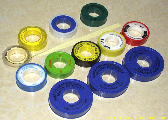 Anti - corrosion Colorful Unsintered PTFE Gasket Tape , 6 - 50m Length